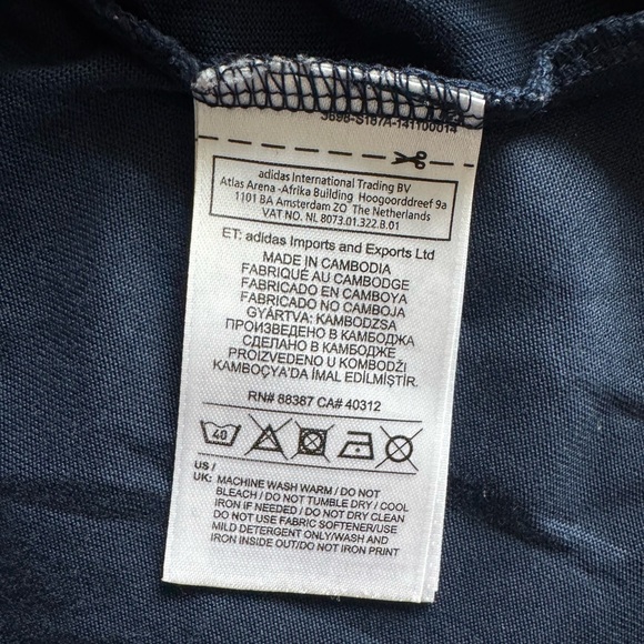 New Adidas Navy Blue Climalite Racerback Tank Top Sport Essentials Logo Size M - Picture 7 of 8